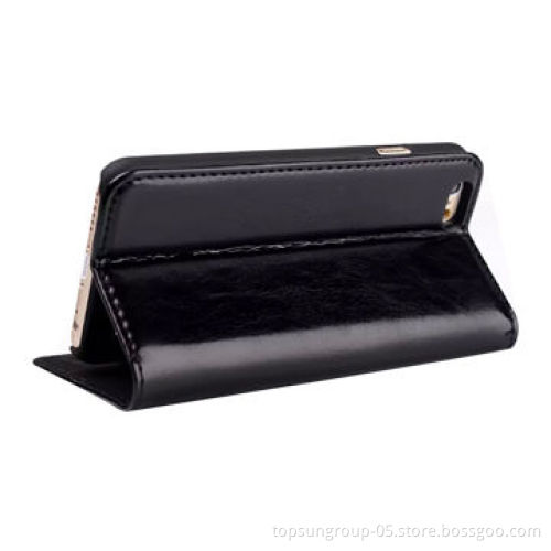 Leather Case for iPhone 6, Crazy Horse Pattern, with Card Slot